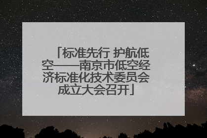 标准先行 护航低空——南京市低空经济标准化技术委员会成立大会召开
