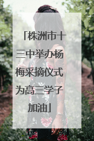 株洲市十三中举办杨梅采摘仪式为高三学子加油