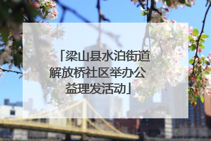梁山县水泊街道解放桥社区举办公益理发活动