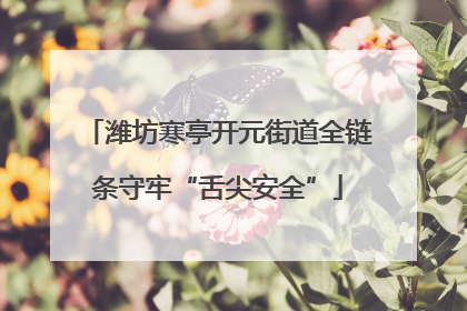 潍坊寒亭开元街道全链条守牢“舌尖安全”