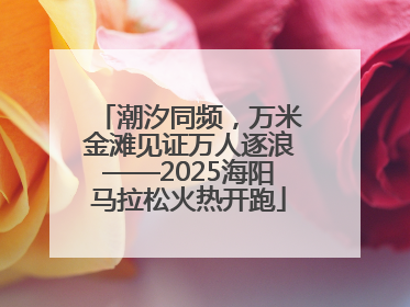潮汐同频，万米金滩见证万人逐浪——2025海阳马拉松火热开跑