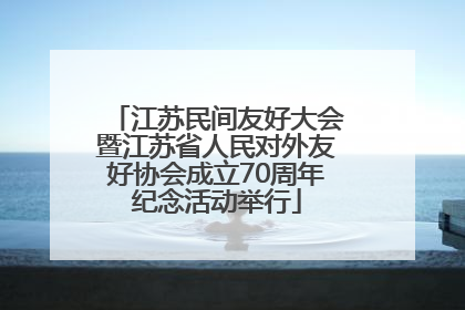 江苏民间友好大会暨江苏省人民对外友好协会成立70周年纪念活动举行