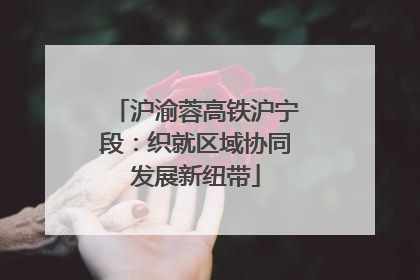 沪渝蓉高铁沪宁段：织就区域协同发展新纽带
