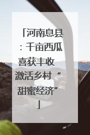 河南息县：千亩西瓜喜获丰收 激活乡村“甜蜜经济”
