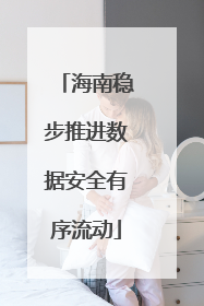 海南稳步推进数据安全有序流动