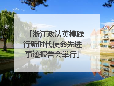 浙江政法英模践行新时代使命先进事迹报告会举行