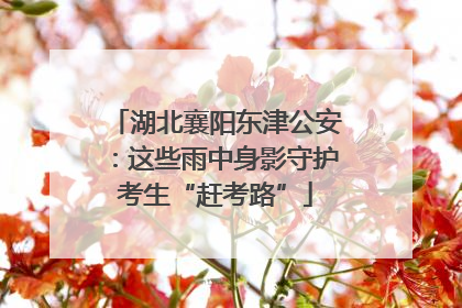 湖北襄阳东津公安：这些雨中身影守护考生“赶考路”