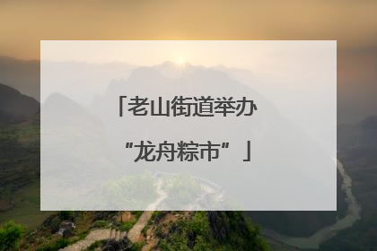 老山街道举办“龙舟粽市”