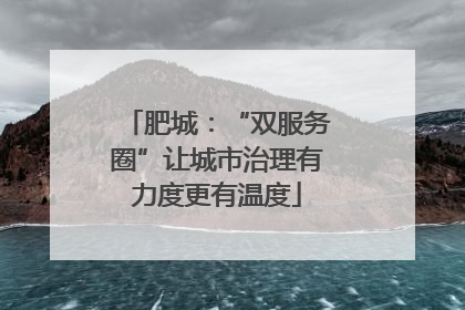 肥城：“双服务圈”让城市治理有力度更有温度