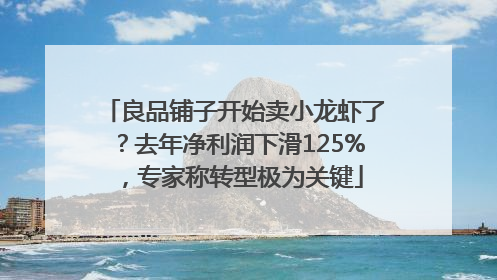 良品铺子开始卖小龙虾了？去年净利润下滑125%，专家称转型极为关键