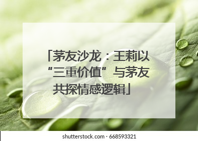 茅友沙龙：王莉以“三重价值”与茅友共探情感逻辑