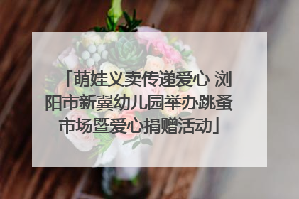 萌娃义卖传递爱心 浏阳市新翼幼儿园举办跳蚤市场暨爱心捐赠活动