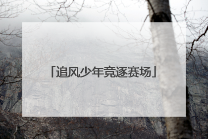 追风少年竞逐赛场