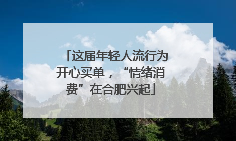 这届年轻人流行为开心买单，“情绪消费”在合肥兴起