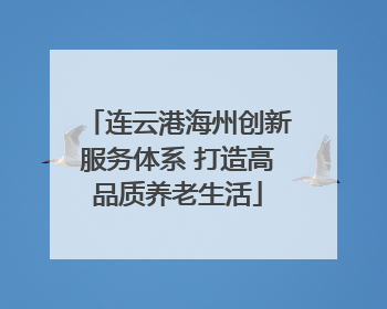 连云港海州创新服务体系 打造高品质养老生活
