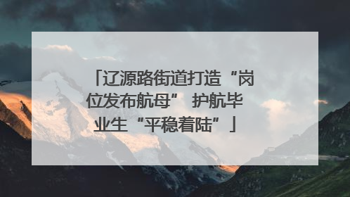 辽源路街道打造“岗位发布航母” 护航毕业生“平稳着陆”