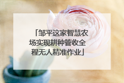 邹平这家智慧农场实现耕种管收全程无人精准作业