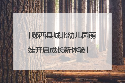 郧西县城北幼儿园萌娃开启成长新体验