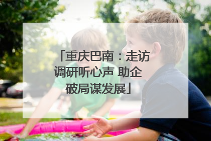 重庆巴南：走访调研听心声 助企破局谋发展