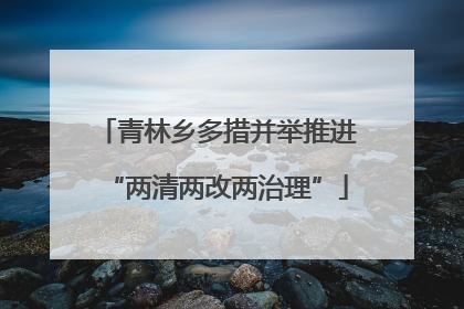 青林乡多措并举推进“两清两改两治理”