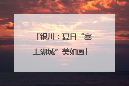 银川：夏日“塞上湖城”美如画