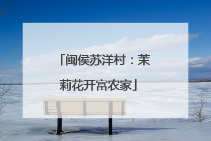 闽侯苏洋村：茉莉花开富农家