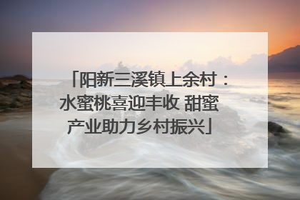 阳新三溪镇上余村：水蜜桃喜迎丰收 甜蜜产业助力乡村振兴
