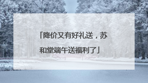 降价又有好礼送，苏和堂端午送福利了