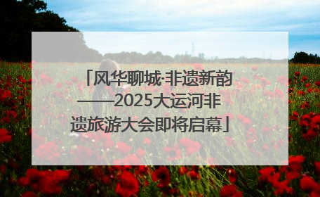 风华聊城·非遗新韵——2025大运河非遗旅游大会即将启幕