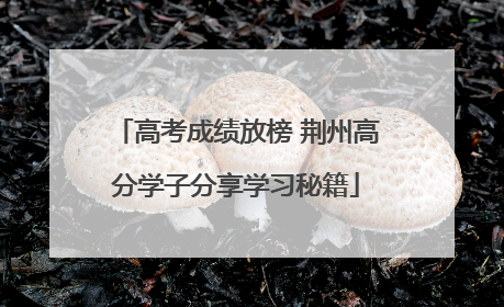 高考成绩放榜 荆州高分学子分享学习秘籍