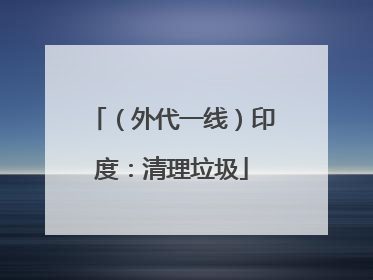（外代一线）印度：清理垃圾
