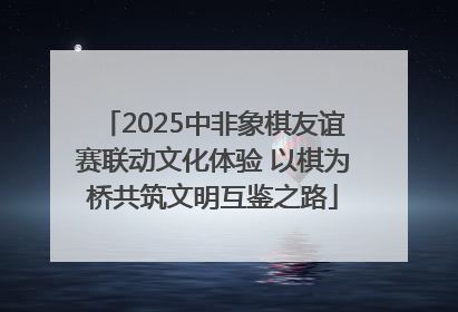 2025中非象棋友谊赛联动文化体验 以棋为桥共筑文明互鉴之路